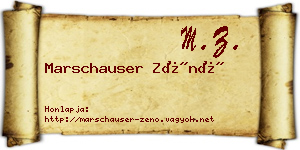 Marschauser Zénó névjegykártya